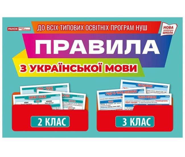 Правила з української мови 2-3 клас. Демонстраційний матеріал Ранок/Наочні посібники - Видавництво Ранок - ISBN 4827476988863