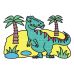 Водные раскраски. Динозавры - Издательство УЛА - ISBN 9789662842418