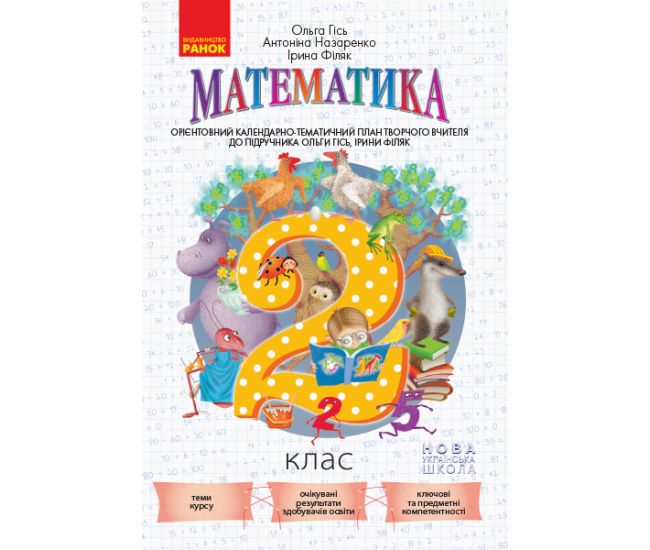 НУШ. Орієнтовний календарно-тематичний план до підручника Гісь: Математика 2 клас - Видавництво Ранок - ISBN 123-Н901644У