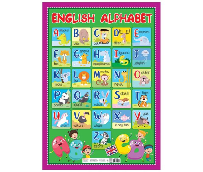 НУШ Плакат Алфавит. Английская азбука печатная. English Alphabet Ранок - Издательство Ранок - ISBN 4823076150754