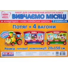 НУШ. Набор для оформления интерьера: Изучаем месяца. Поезд - Издательство Ранок - ISBN 131-04187У