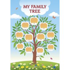 НУШ. Плакат: My family tre. Дерево моего рода - Издательство Пiдручники i посiбники - ISBN 2255555501689