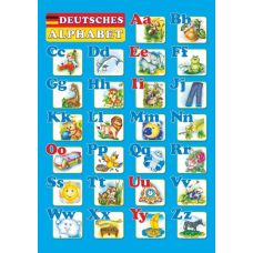 Плакат школьный Пiдручники i посiбники Немецкий алфавит Печатные букви (ф.А2) - Издательство Пiдручники i посiбники - ISBN 2255555501559