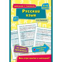 Справочник в таблицах УЛА Русский язык 1-4 класс