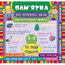 Українська мова. Усі види розборів 1-4 класи. Довідник школяра - Видавництво УЛА - ISBN 978-966-284-530-3