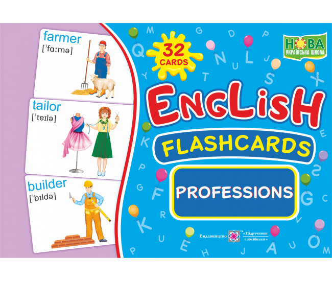 НУШ Набор карточек на английском языке Пiдручники i посiбники English: flashcards. Professions Профессии - Издательство Пiдручники i посiбники - ISBN 2255555502266