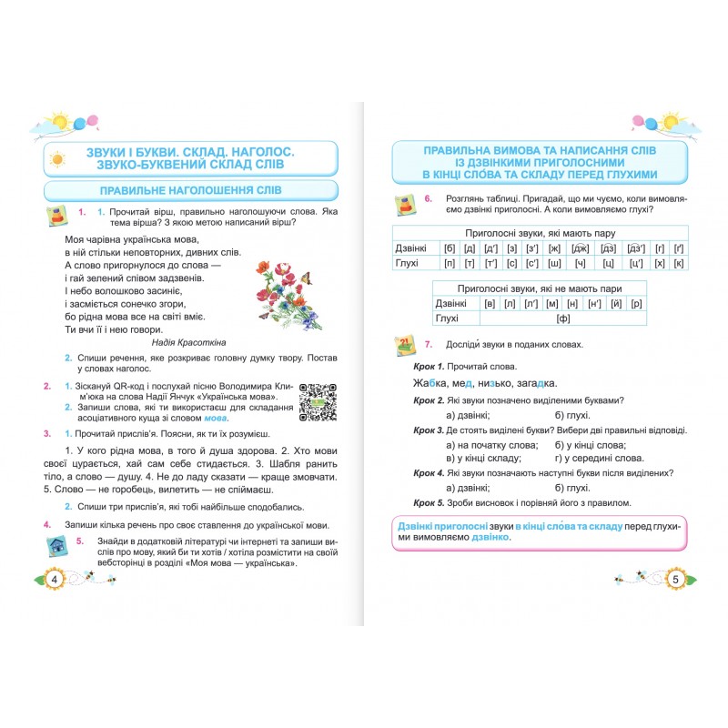 НУШ Комплект підручників Пiдручники i посiбники Українська мова та читання 4 клас у 2 частинах за програмою Савченко