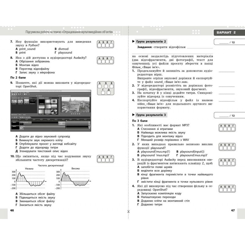 НУШ Інформатика. 8 клас. Поточне та підсумкове оцінювання за групами результатів + діагностувальна робота Ранок Бондаренко, 2025 рік