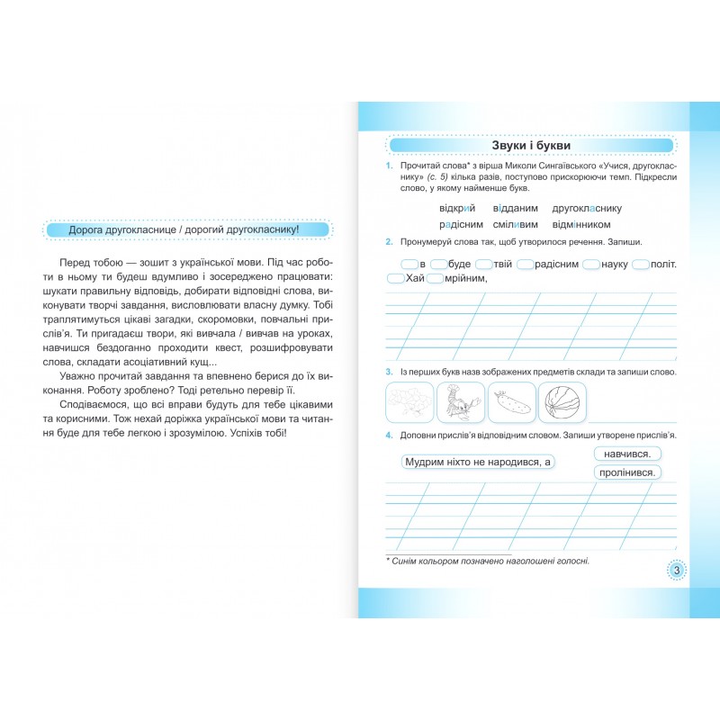 НУШ Комплект робочих зошитів Пiдручники i посiбники Українська мова та читання 2 клас, в 2 частинах до підручника Г. Сапун