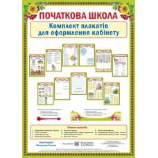 Комплект плакатов Пiдручники i посiбники Начальная школа для оформления кабинета