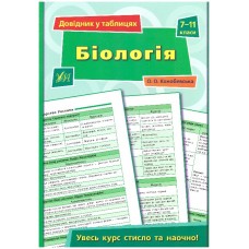 Справочник в таблицах УЛА Биология 7-11 класс
