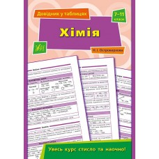Справочник в таблицах УЛА Химия 7-11 класс