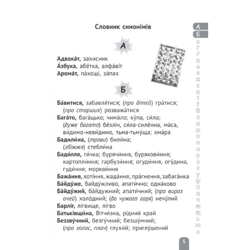 НУШ Словник синонімів, антонімів, омонімів Весна 1- 4 клас