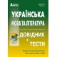 Подготовка к ЗНО и ДПА Украинский язык и литература Справочник + тесты Полный повторяющийся курс Курилина Земляна