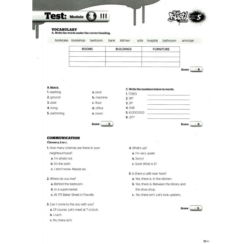 НУШ Тесты Лингвист Full Blast Plus Test Book Сборник тестов Английский язык 5 класс Митчелл