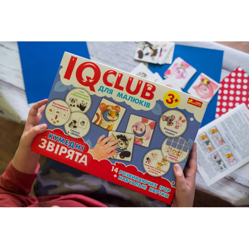 IQ Club для малышей. Учебные карточки. Забавные зверята Ранок Обучающие и развивающие игры для детей от 3-х лет