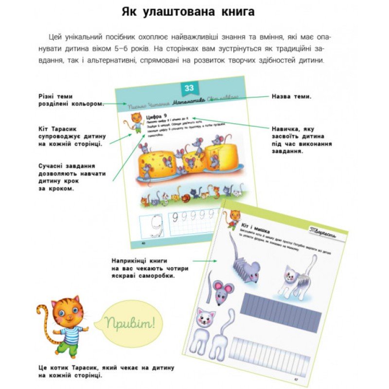 Развивалочка с котом Тарасиком Ранок 5-6 лет Каспарова