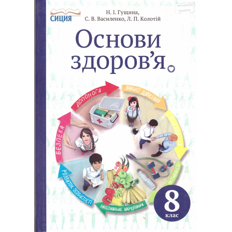 Учебник Сиция Основы здоровья 8 класс Гущина, Василенко, Колотий 2016